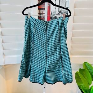 Courtenay. Size 12. Teal and Brown Patterned Garment